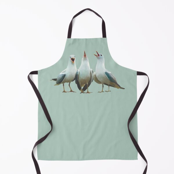 Item preview, Trio of squawking seagulls. Beach theme decor, original artwork. Unique gift. designed and sold by PlumpPlumStudio.