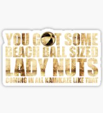 Beach Ball Sized Lady Nuts Sticker