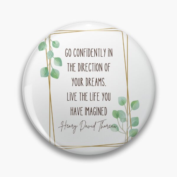 Item preview, Go Confidently In The Direction Of Your Dreams, Thoreau quote with a beautiful boho leaves and gold frame designed and sold by Auntieck.