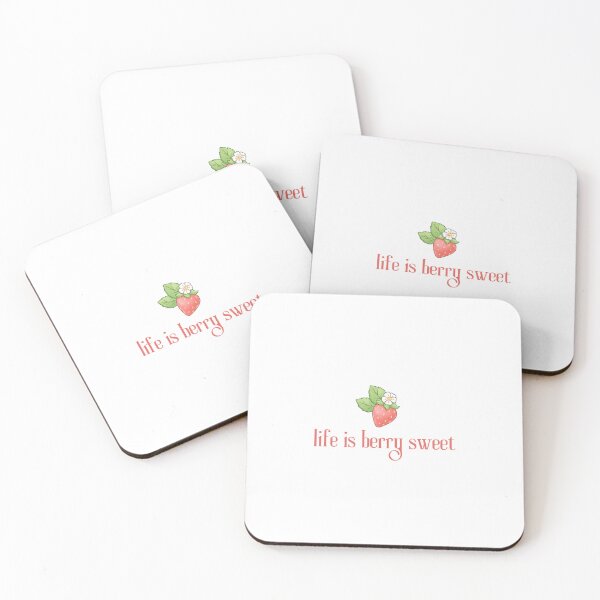 Item preview, Life is Berry Sweet Pink Strawberry Sweet strawberry fruit designed and sold by CaitU.