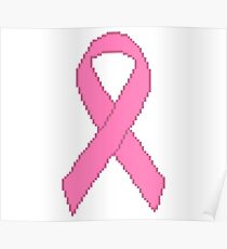 Support Breast Cancer - Pixel Art Poster