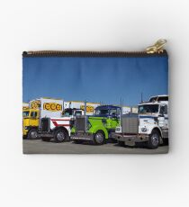 Antique Semi Truck Line Up Studio Pouch