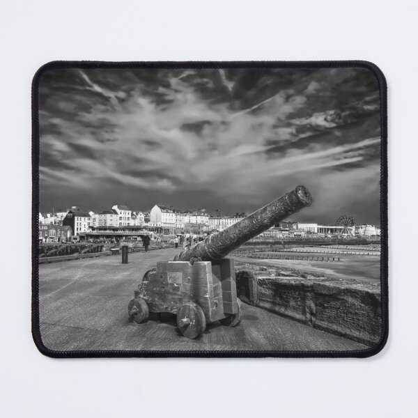 Item preview, Bridlington North Pier Cannon monochrome designed and sold by Alisonchambers2.
