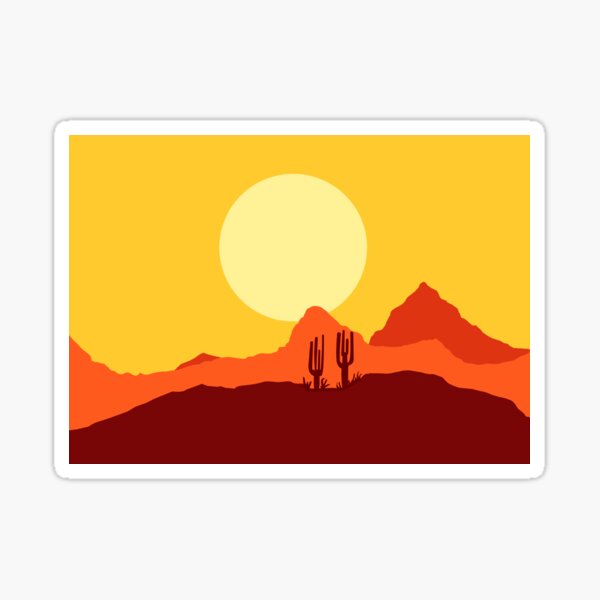 Mojave desert scene Sticker