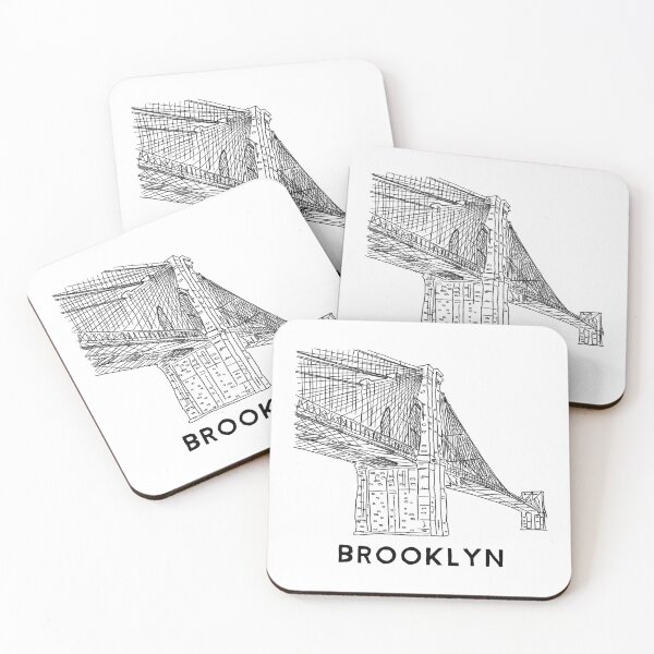 Item preview, Brooklyn Bridge Hand Line Drawing New York design designed and sold by HaladMusafi.