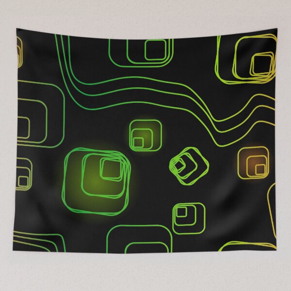 Item preview, Rainbow color squares and lines  designed and sold by ReflectedCrafts.