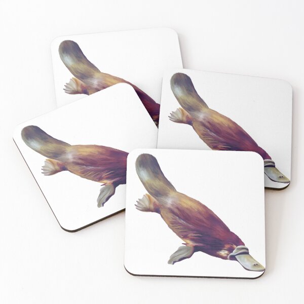 Item preview, Australian Platypus swimming. Gorgeous monotreme artwork. Original painting, unique gift.  designed and sold by PlumpPlumStudio.