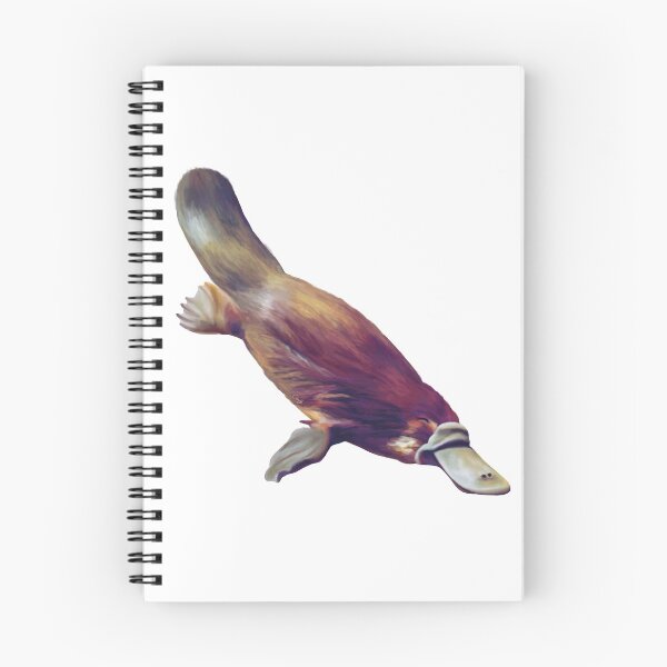 Item preview, Australian Platypus swimming. Gorgeous monotreme artwork. Original painting, unique gift.  designed and sold by PlumpPlumStudio.