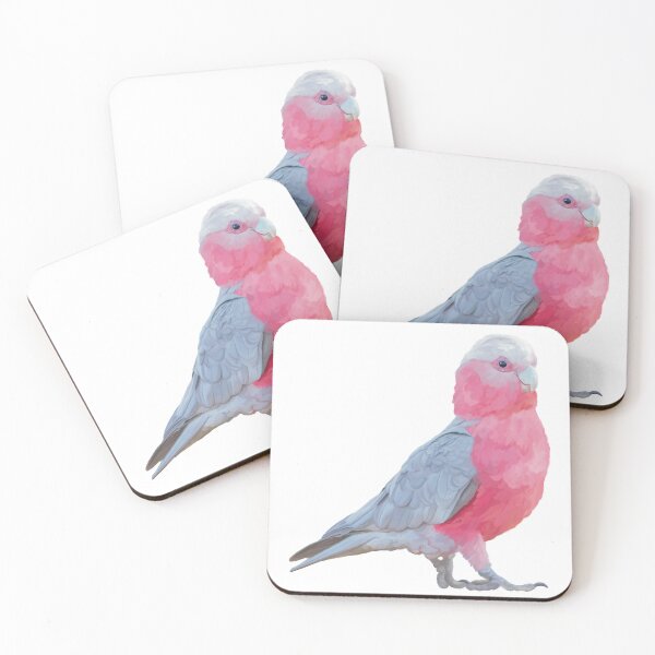 Item preview, Australian Pink and Grey Galah. Strutting his stuff! Beautiful australian parrot. Original artwork designed and sold by PlumpPlumStudio.