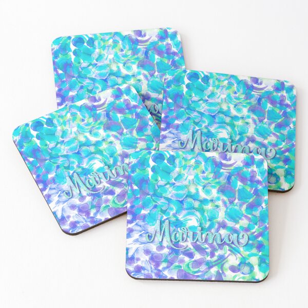 Item preview, MARINA - Personalized watercolor design with the name of MARINA, in green, turquoise and purple. designed and sold by CristelDesign.