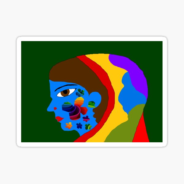 Holi- The festival of colours- painting no 9 Sticker