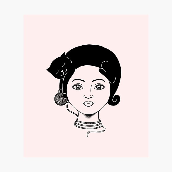 Vista previa del artículo con la obra «Cat Lady», diseñado y vendido por coffeeman.
