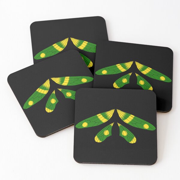 Item preview, Double wings - green and yellow  designed and sold by CrazyFozBazaar.