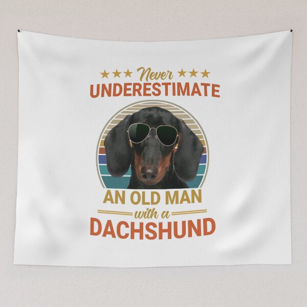 Item preview, Never Underestimate An Old Man With a Dachshund designed and sold by RobeLan.