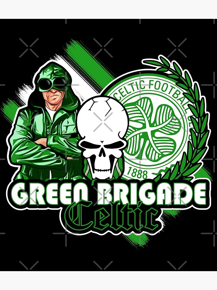 Celtic Face Mask Balaclava - Green/White/Green For Hooligans, Ultras, Sports Fans