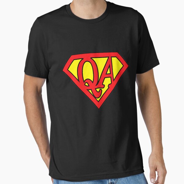 Vista previa del artículo con la obra «QA Tester Super Hero, regalo de ingeniero de software», diseñado y vendido por jemeajor.