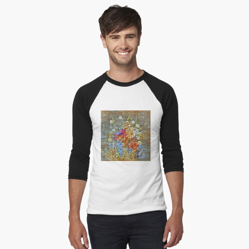 Flowers Baseball ¾ Sleeve T-Shirt