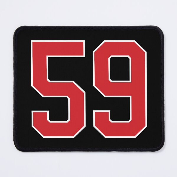 Item preview, Sports Number 59, red black color lucky sport fifty nine designed and sold by ArtIsParty.