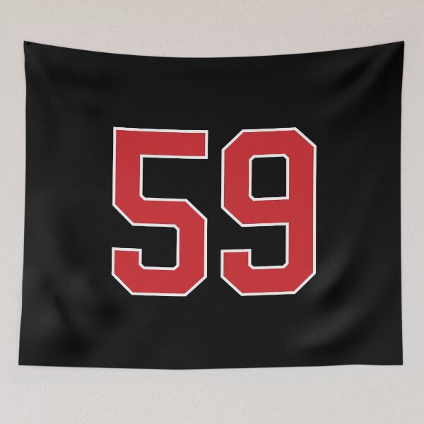 Item preview, Sports Number 59, red black color lucky sport fifty nine designed and sold by ArtIsParty.