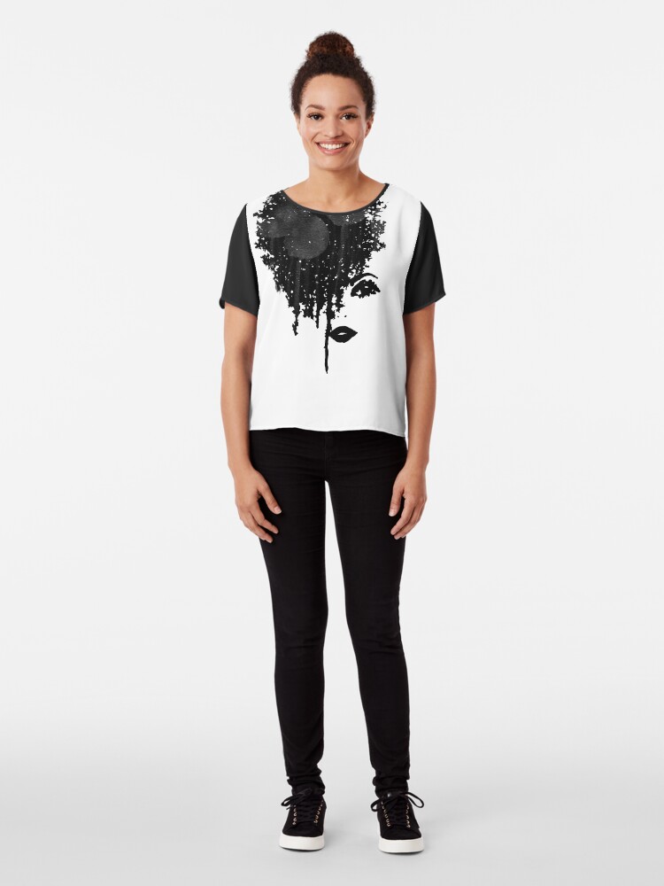 Alternate view of Inky Hair Girl Chiffon Top