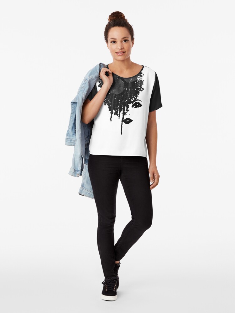 Alternate view of Inky Hair Girl Chiffon Top