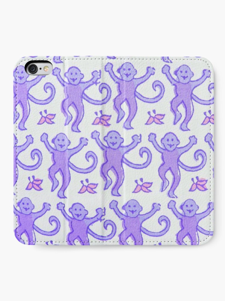 Pink Preppy Monkeys iPhone Wallet for Sale by preppy-designzz