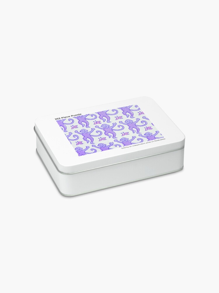 Purple Preppy Monkeys Jigsaw Puzzle for Sale by preppy-designzz