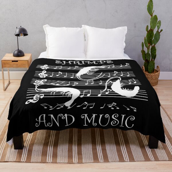 Item preview, Seafood Fan Music and Shrimps Ironic Saying designed and sold by osborange.