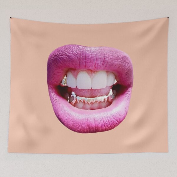 Item preview, vampire Gold grill lips mask designed and sold by RocFashions.