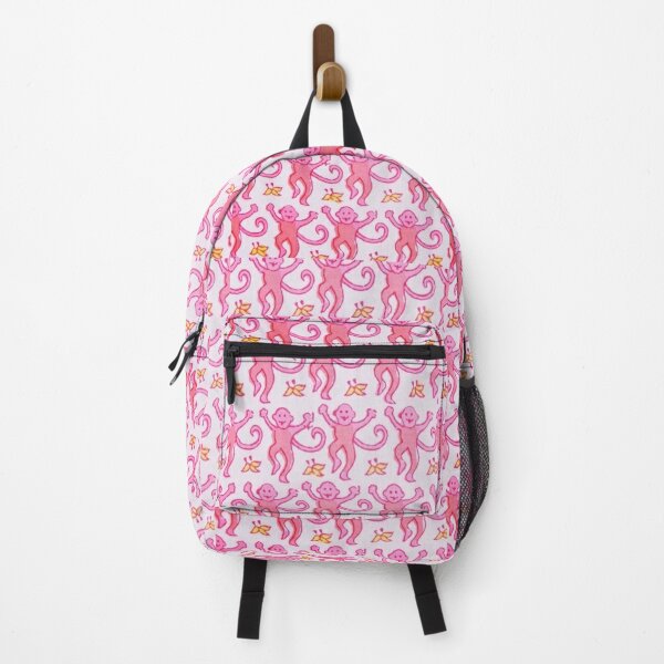 Pink Preppy Monkeys Backpack
