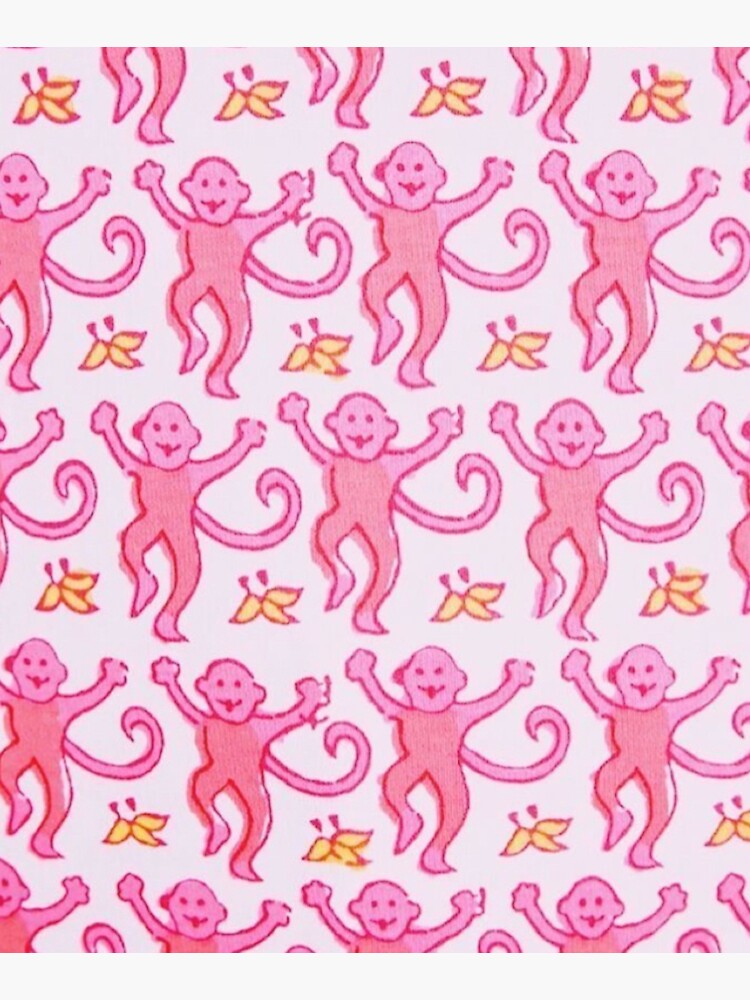 Pink Preppy Monkeys Poster for Sale by preppy-designzz