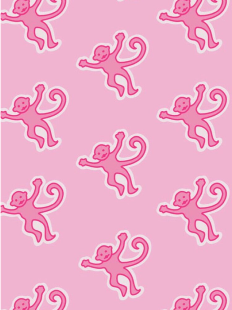 Pink Preppy Monkeys iPhone Case for Sale by preppy-designzz