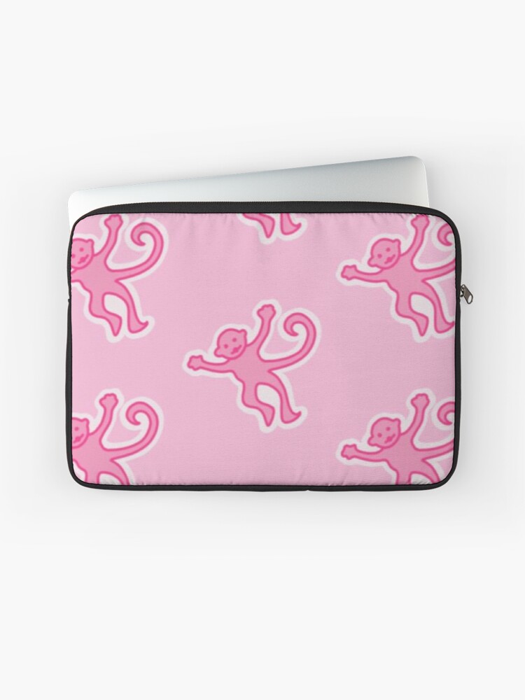 Decorate Your Laptop With Preppy Monkeys Hot Pink Sticker.