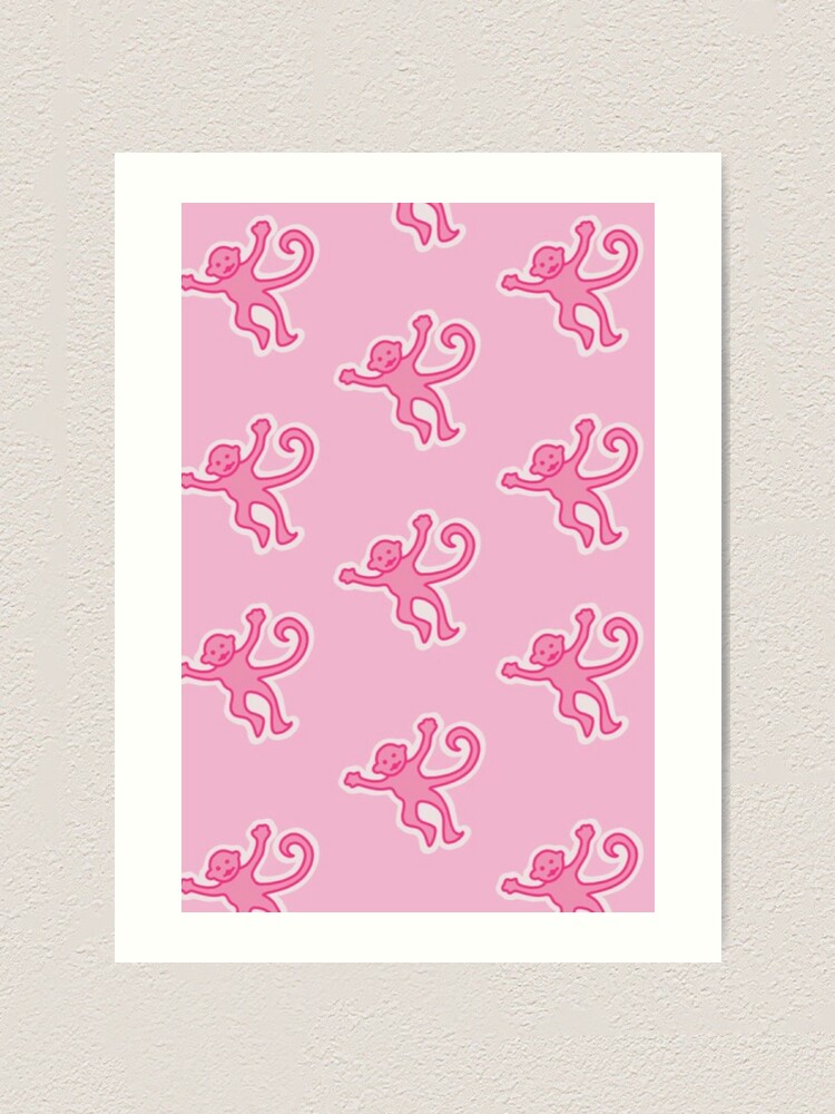 Pink Preppy Monkeys Poster for Sale by preppy-designzz