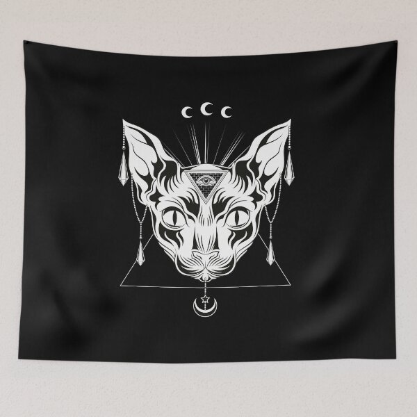 Item preview, Wicca Witch Occultism Occult Pagan Sphynx Cat designed and sold by bestshirtdesign.