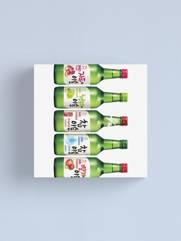 Lienzo Bebida Alcohólica Coreana Jinro Soju 소주 Soju Coreano 5 Sabores De Sa Rang Hae Redbubble 0465