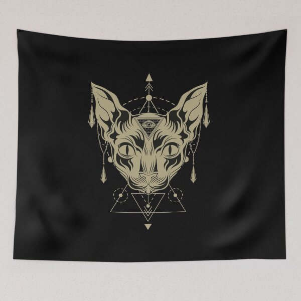 Item preview, Egyptian Occultism Pagan Occult Wicca Witch Sphynx Cat designed and sold by bestshirtdesign.