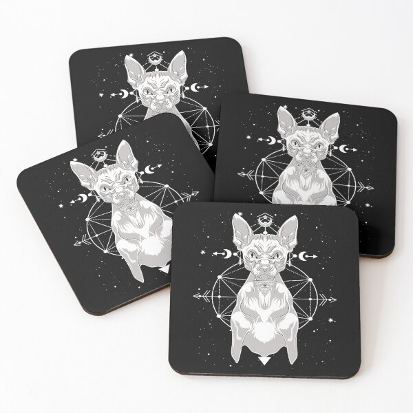 Item preview, Occult Pagan Egyptian Occultism Wicca Witch Sphynx Cat designed and sold by bestshirtdesign.