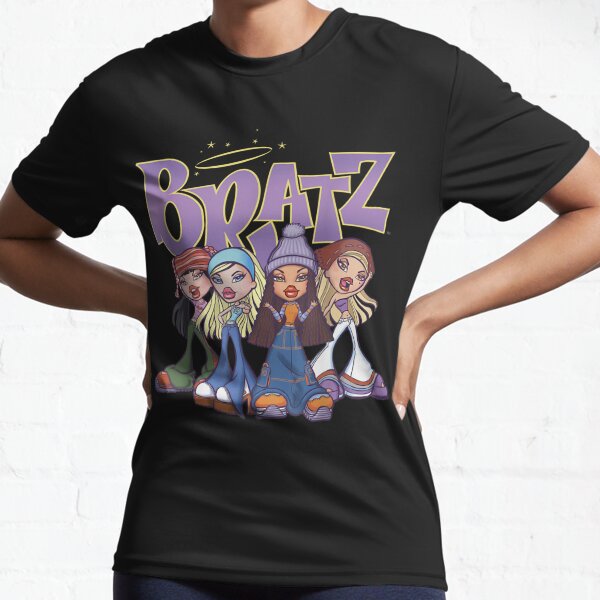  Bratz Camiseta con logotipo clásico rosa, Negro