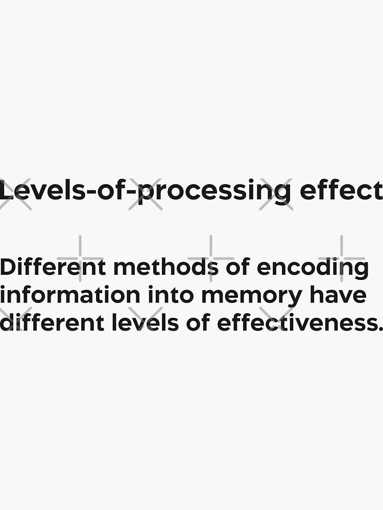 "Levelsofprocessing effect black" Sticker for Sale by EdimQuotes