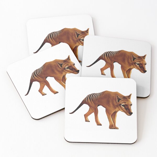 Item preview, Tasmanian Tiger illustration, Tassie tiger artwork. Extinct Tasmanian Tiger. Thylacine illustration.  designed and sold by PlumpPlumStudio.