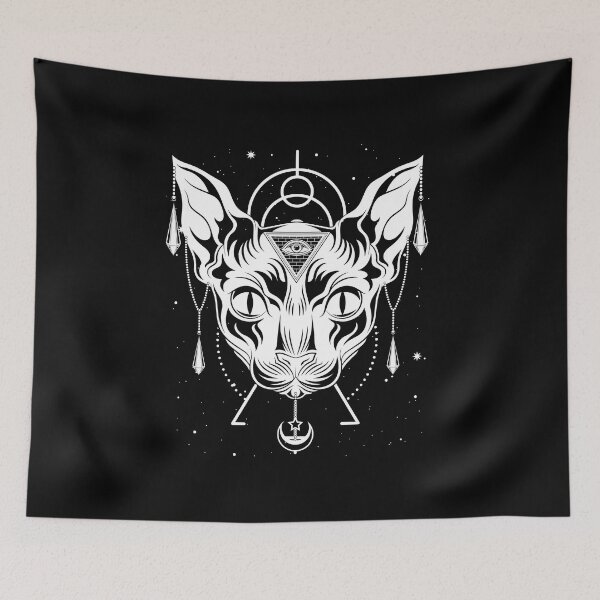 Item preview, Egyptian Occultism Wicca Witch Occult Pagan Sphynx Cat  designed and sold by bestshirtdesign.