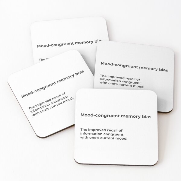 Item preview, Mood-congruent memory bias black designed and sold by EdimQuotes.