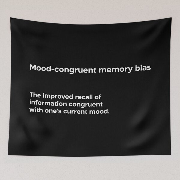 Item preview, Mood-congruent memory bias white designed and sold by EdimQuotes.