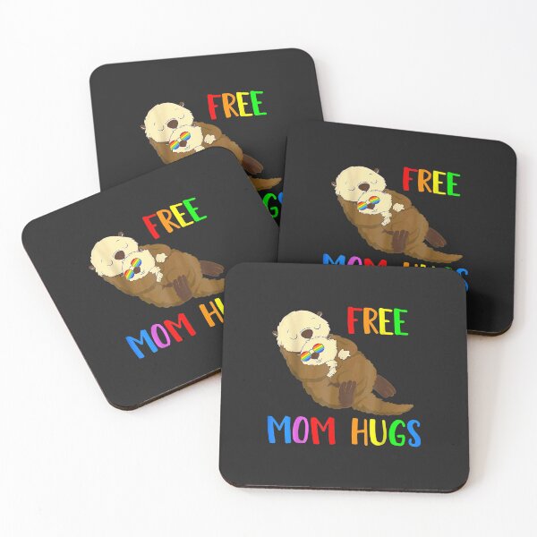 Item preview, Free Mom Hugs Otter Gay Pride LGBT Rainbow Flag Support designed and sold by JeffreyMCombs.