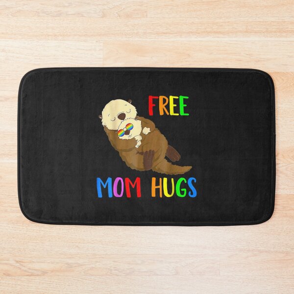 Item preview, Free Mom Hugs Otter Gay Pride LGBT Rainbow Flag Support designed and sold by JeffreyMCombs.