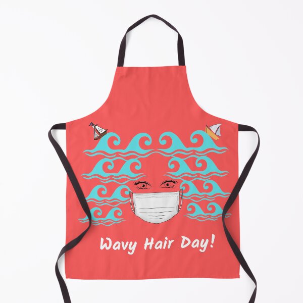Item preview, Wavy Hair Day (in red) | Beach | Waves | Curly Wavy designed and sold by CosmicStory.