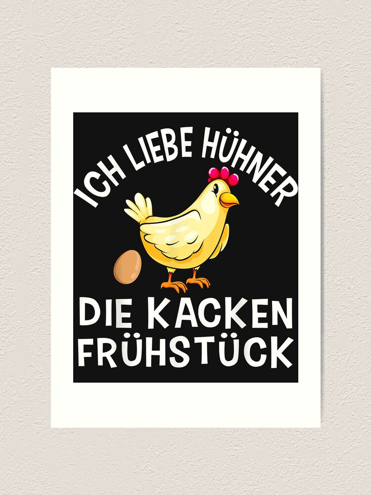"Funny Chicken Spruch Bäuerin Bauern Huhn Henne Hahn Hühner" Art Print