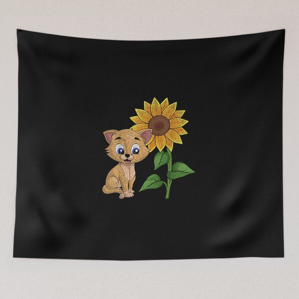 Item preview, Beautiful Sunflower Cat Animal Lover Florist Gift Sunflower designed and sold by CesarDiaz.