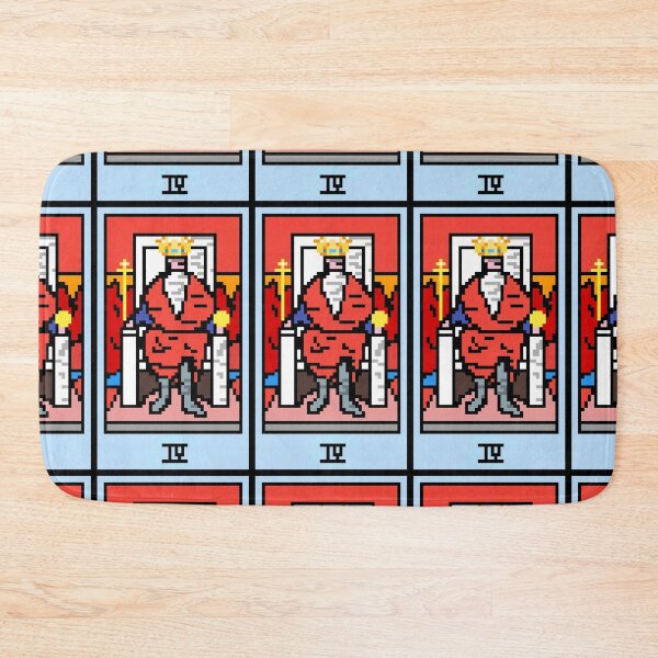 Item preview, Wait, is this pixel art tarot? White - Major Arcana 'The Emperor' (Design for T-shirt, stickers and other accessories) designed and sold by Pixel Waite.